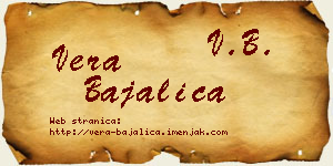 Vera Bajalica vizit kartica